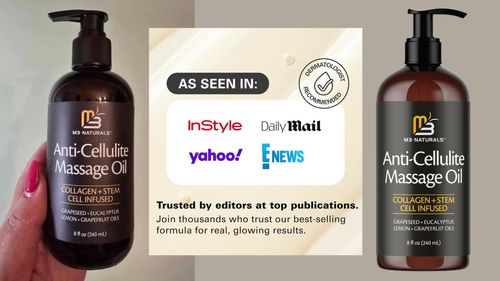 Say Goodbye to Stubborn Cellulite with M3 Naturals Anti-Cellulite Massage Oil! 